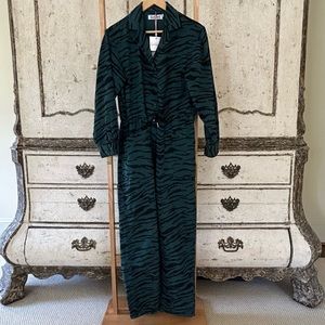 Rachel Antonoff adorable blue & black animal print jumpsuit.